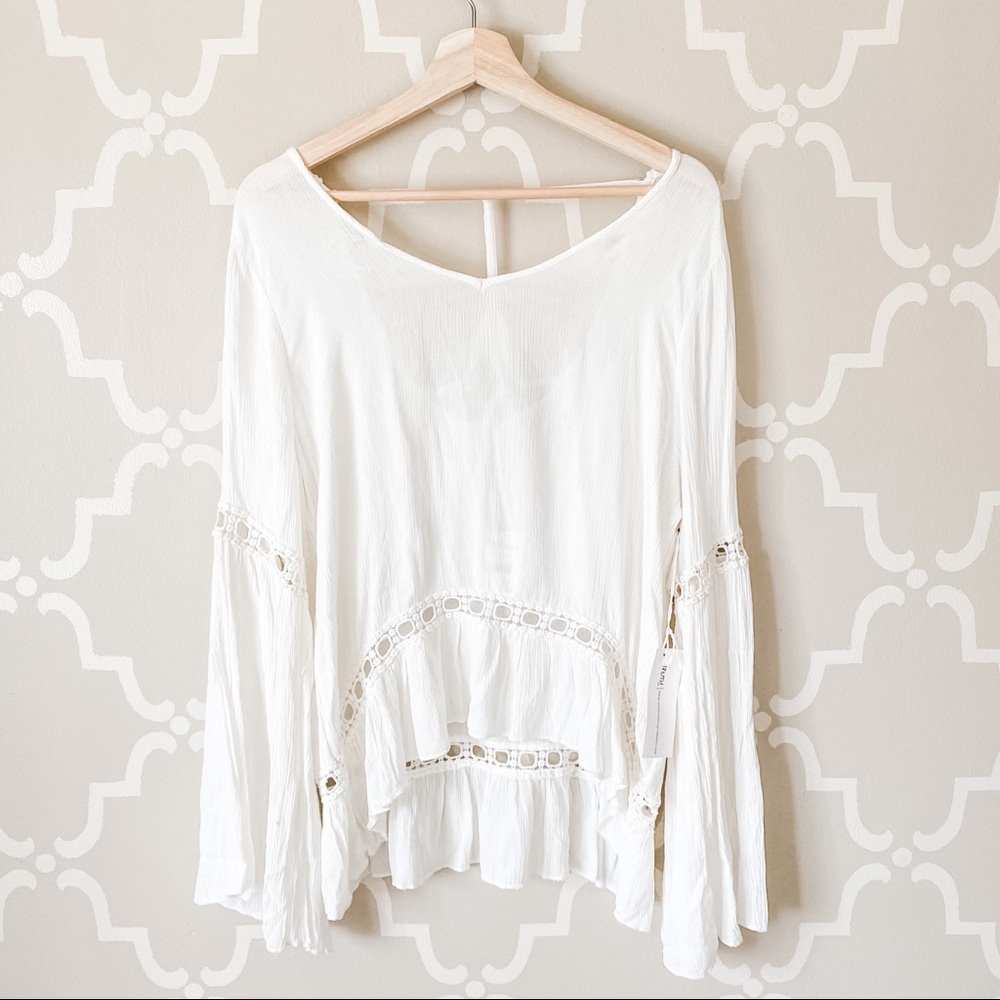 NWOT Truth NYC White Boho Long Sleeve